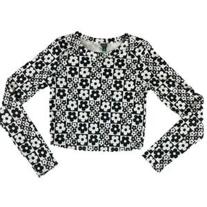Groovy Floral Crop Top  Sz Med